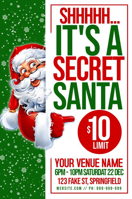 Secret Santa Flyer Template
